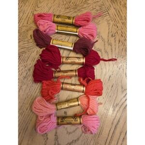 Paternayan Yarn Persian 100% Virgin Wool Yarn Lot New Needlepoint Pinks NOS